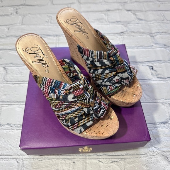 Fergie Quixotic Zebra Platform Wedge Heels - Picture 2 of 9